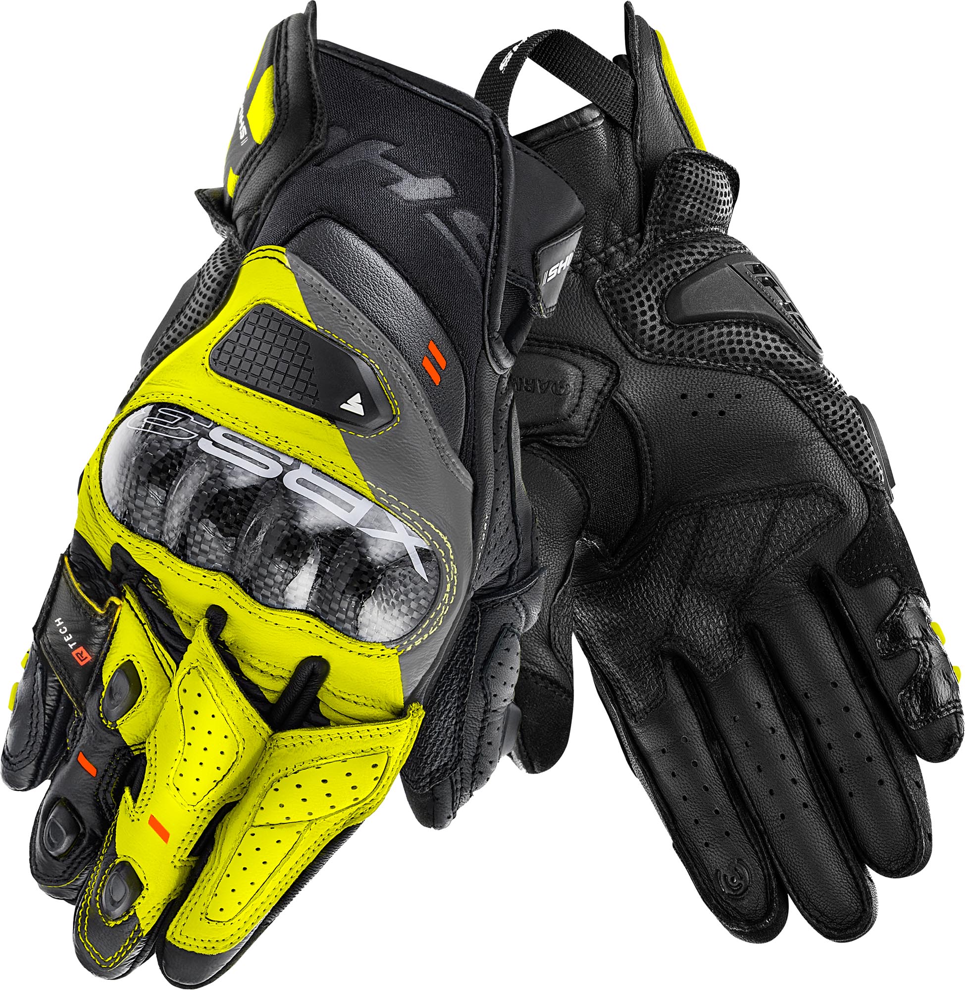 SHIMA XRS-3 Motorcykelhandsker sort/gul XL Figur 1