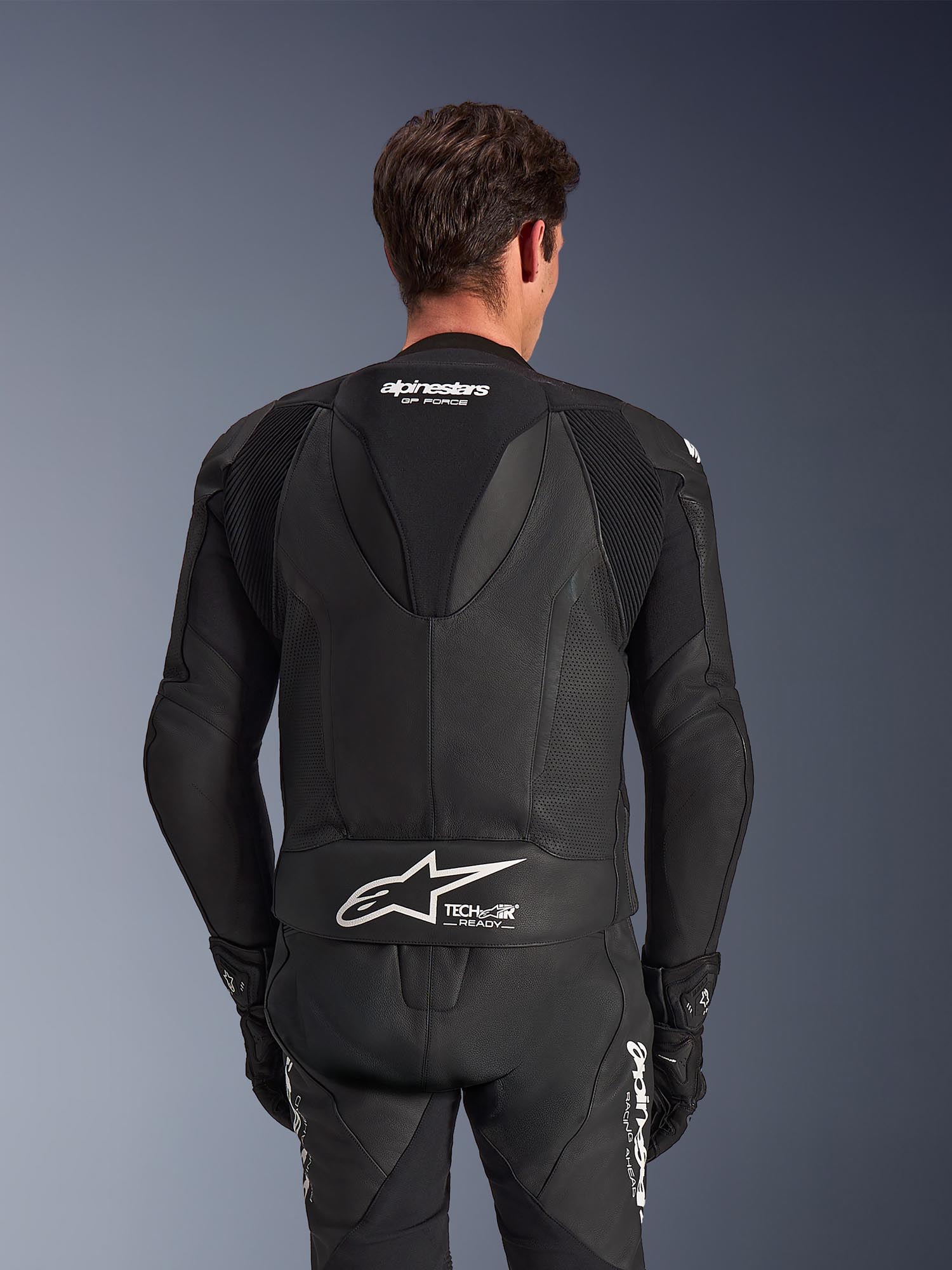 Side view of Alpinestars GP Force V2 Two Piece Motorcycle Leather Suit