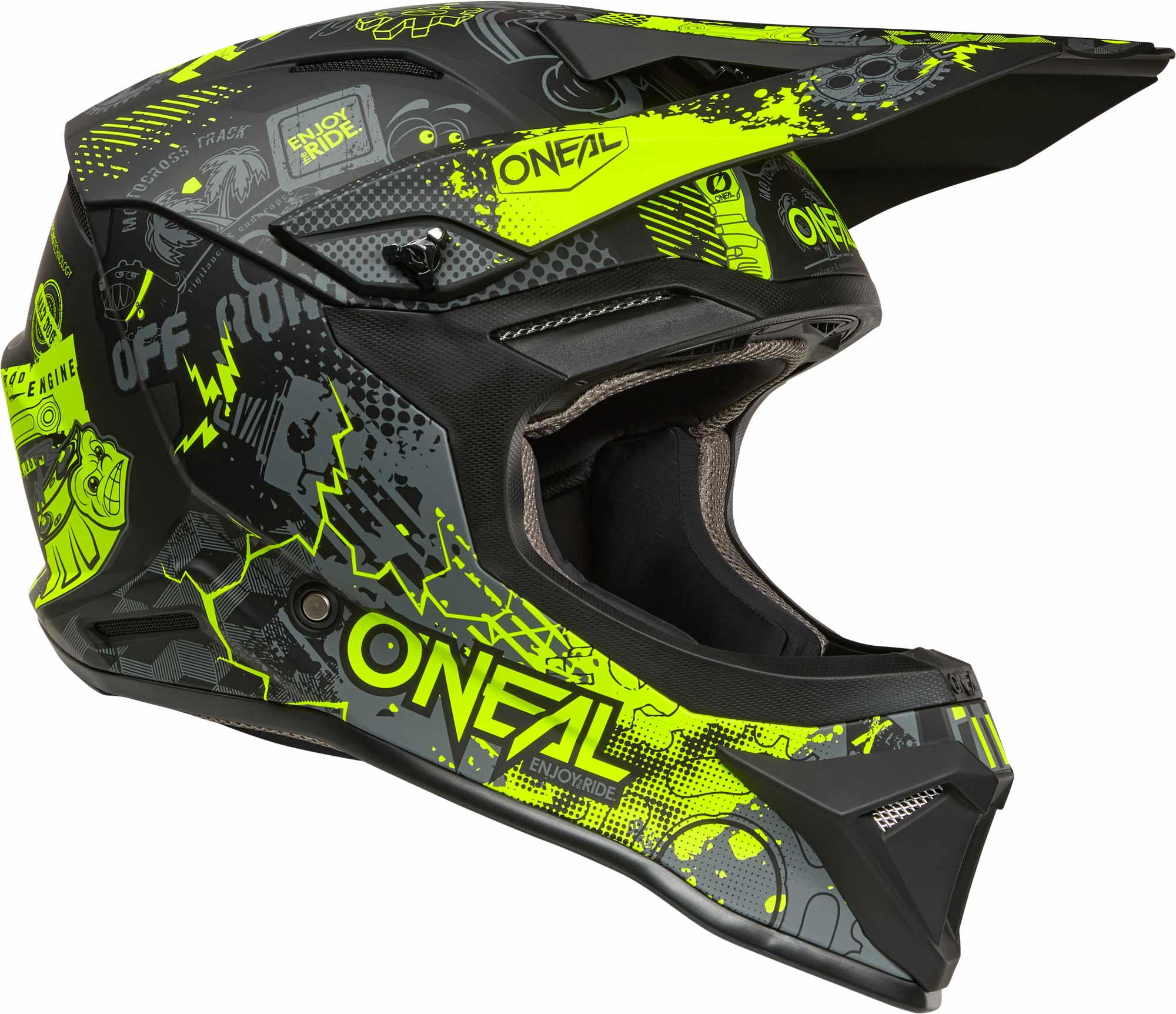Oneal 1SRS VIBRANT Motocross Helm schwarz/neon-gelb M (57/58) Abbildung 2