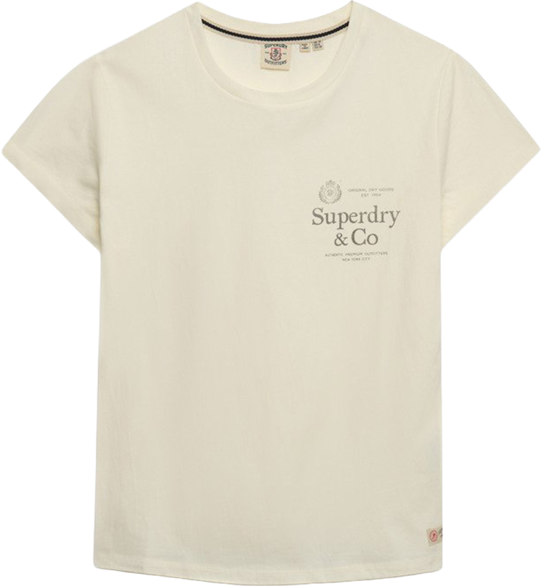 Superdry & Co Luxe Casual Classic Tricou pentru femei Cremă 16 Figura 1
