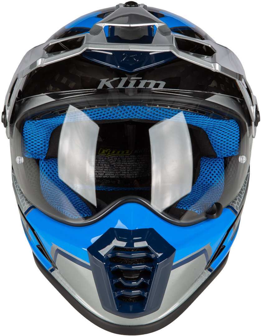 Klim Krios Pro Ventura Carbon ECE/DOT Casco da enduro grigio/blu M (57/58) Figura 5
