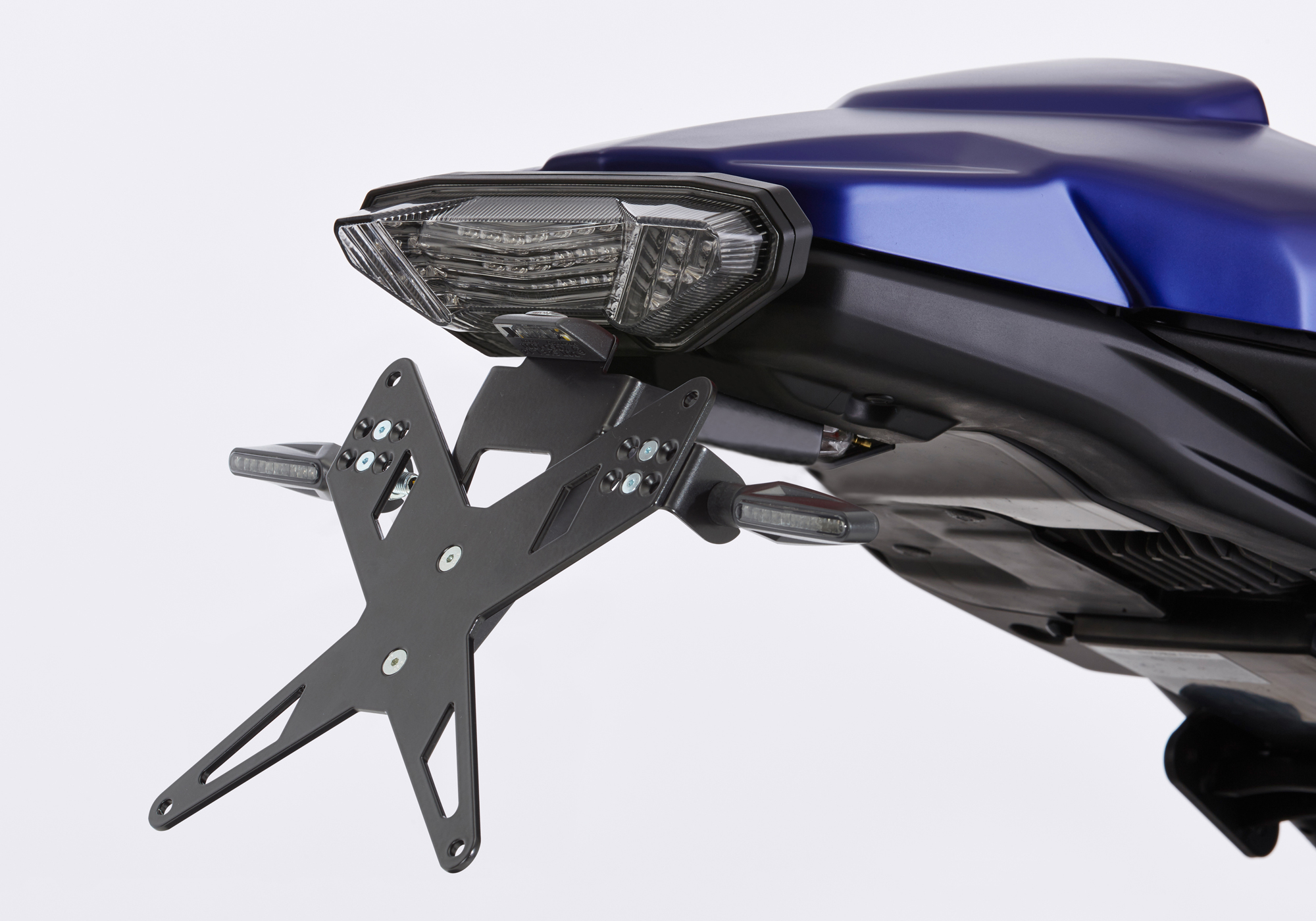 PROTECH registreringsskylt hållare kit inklusive reflektor och plåt ljus rostfritt stål / pulverlackerad aluminium svart Figur 1