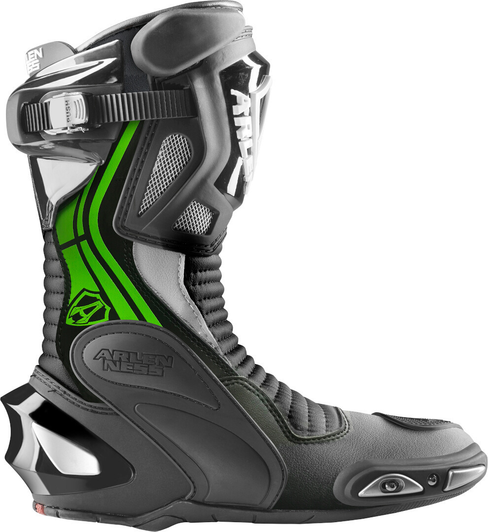 Arlen Ness Pro Shift 2 Bottes de moto Noir/Blanc/Vert 44 Figure 2