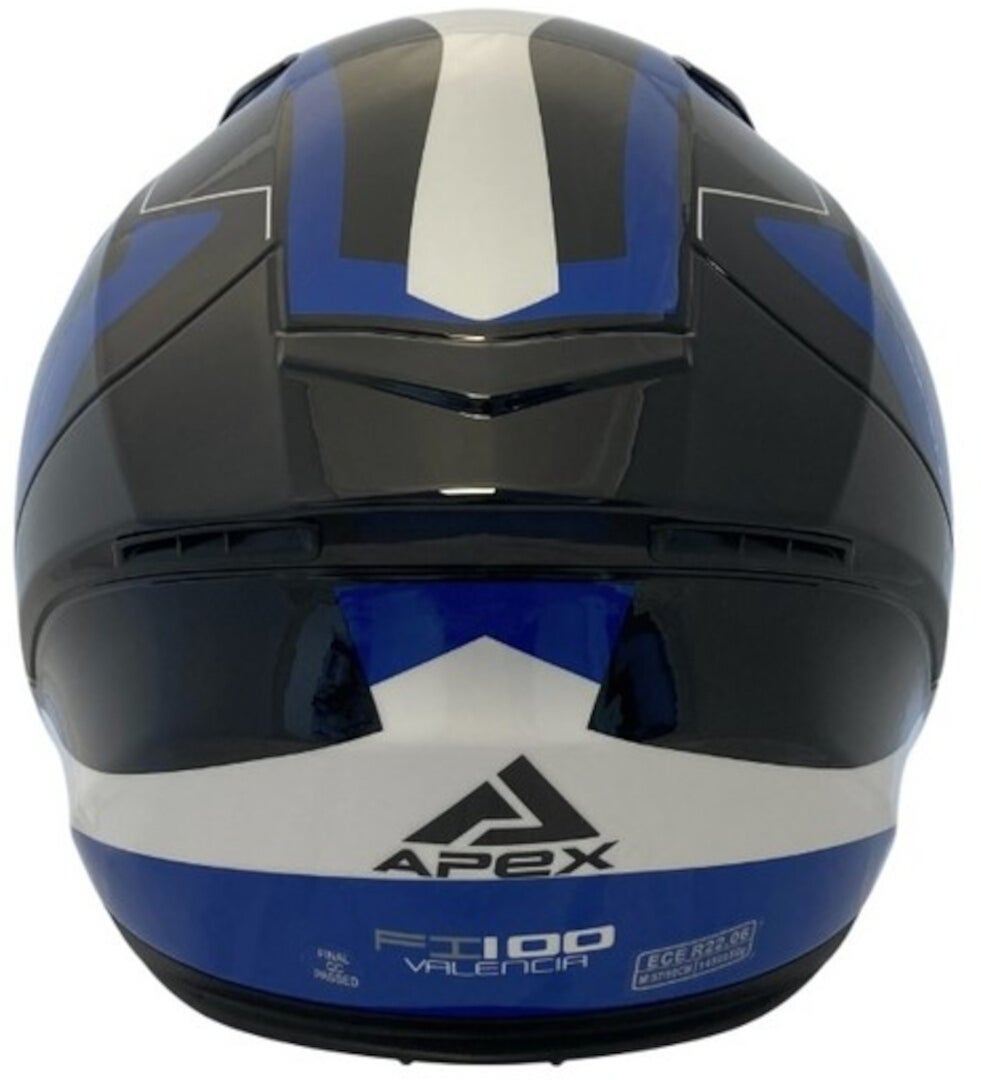 APEX FI100 Valencia Helm schwarz/weiß/blau L (59/60) Abbildung 2