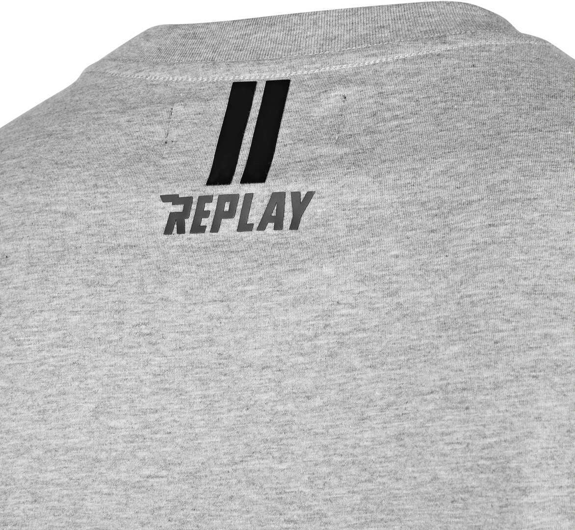Replay Logo T-shirt grå M Figur 4