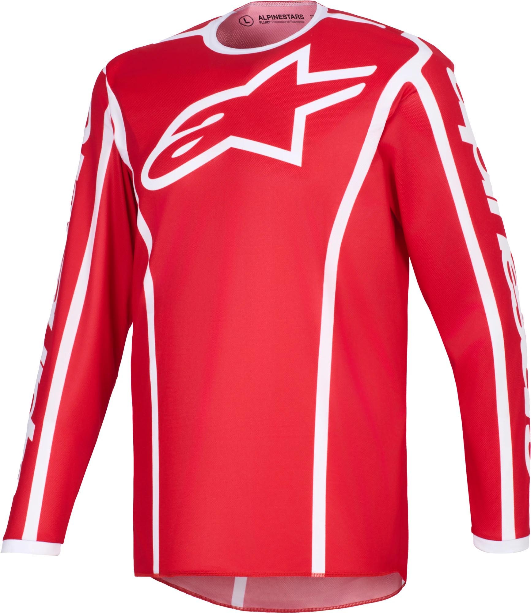 Alpinestars Fluid Apex 모토크로스 저지 빨간색/흰색 L 그림 1