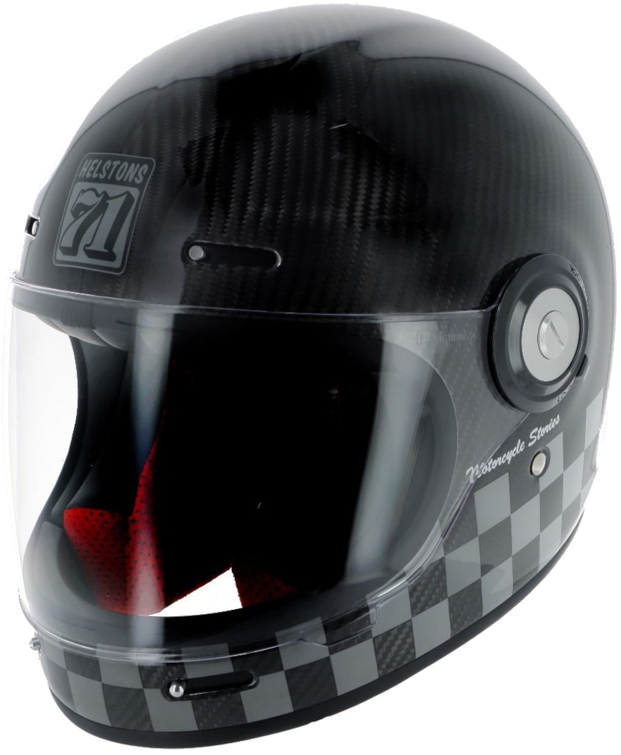 Helstons Course Full Face Carbon Helm zwart/wit Verlies (59/60) Figuur 1