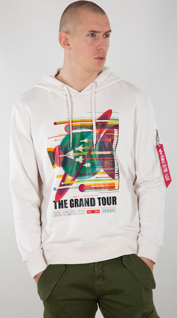Alpha Industries NASA Grand Tour Hoodie Grädde S Figur 1