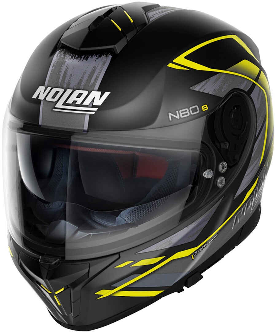 Nolan N80-8 Thunderbolt N-Com Hjelm sort mat/gul L (61/62) Figur 1
