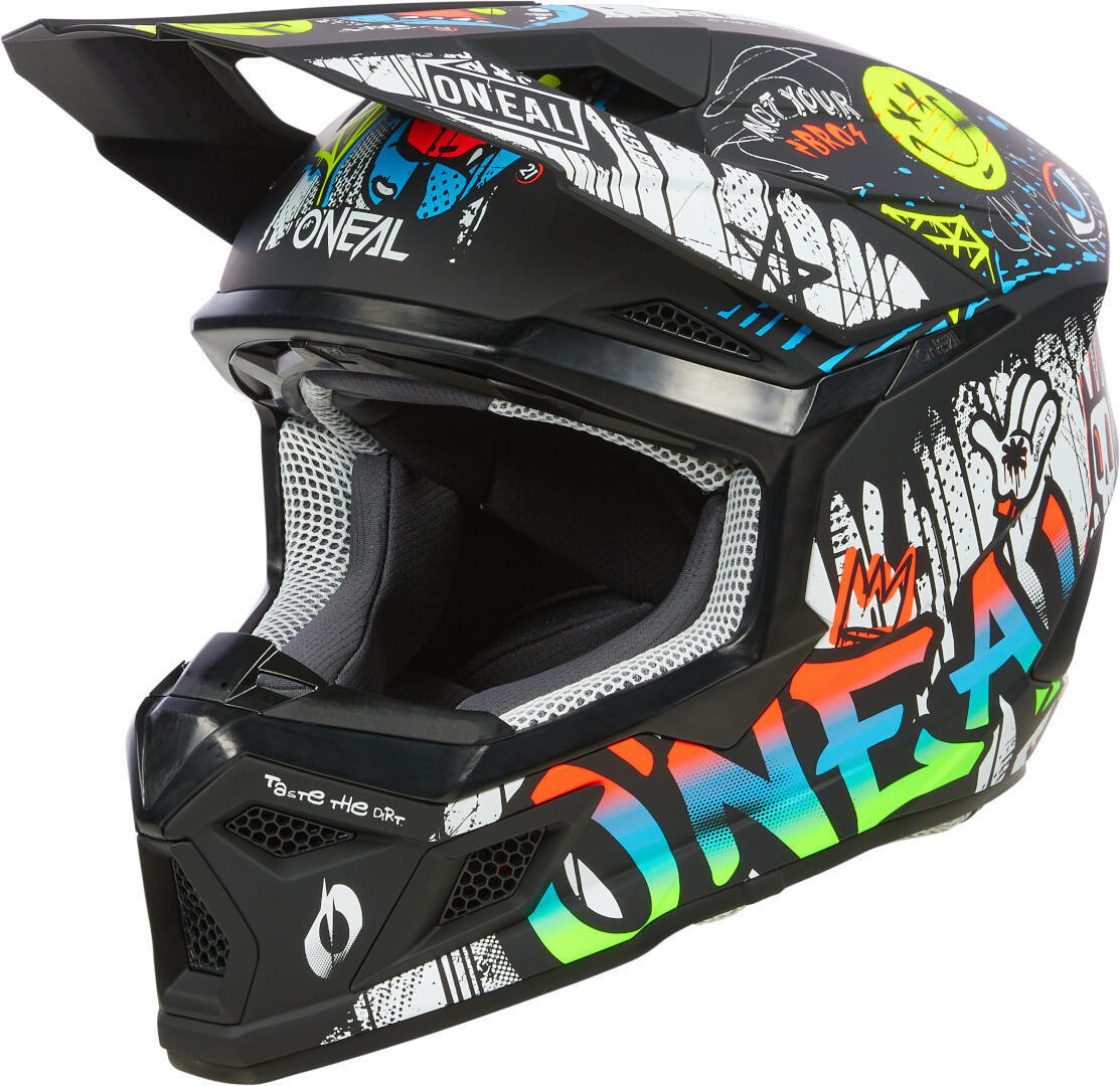 Oneal 3SRS Rancid bunter Kinder Motocross Helm Y/XL (54/55) Abbildung 1