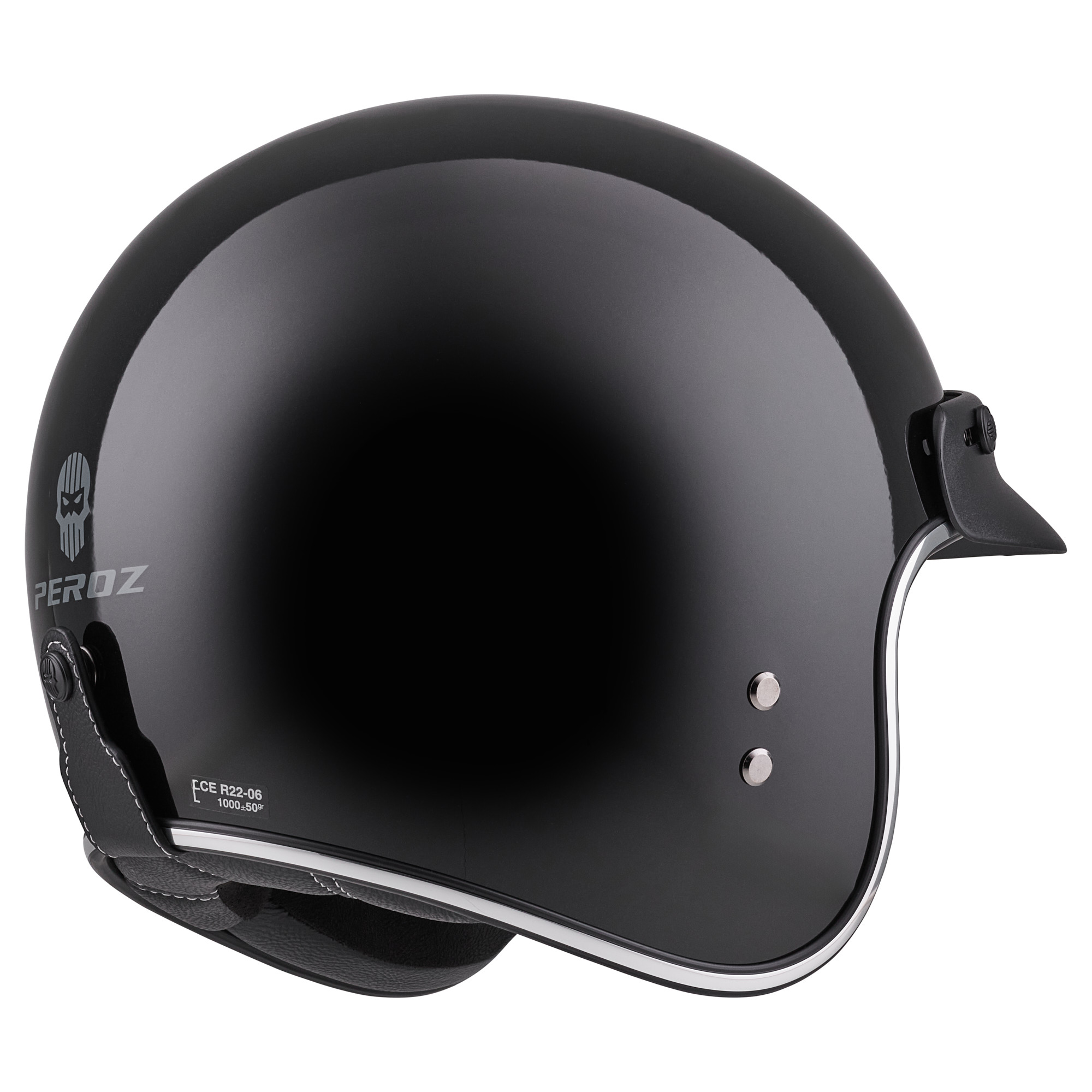 Peroz Jidre Casco aperto nero metallico M Figura 3