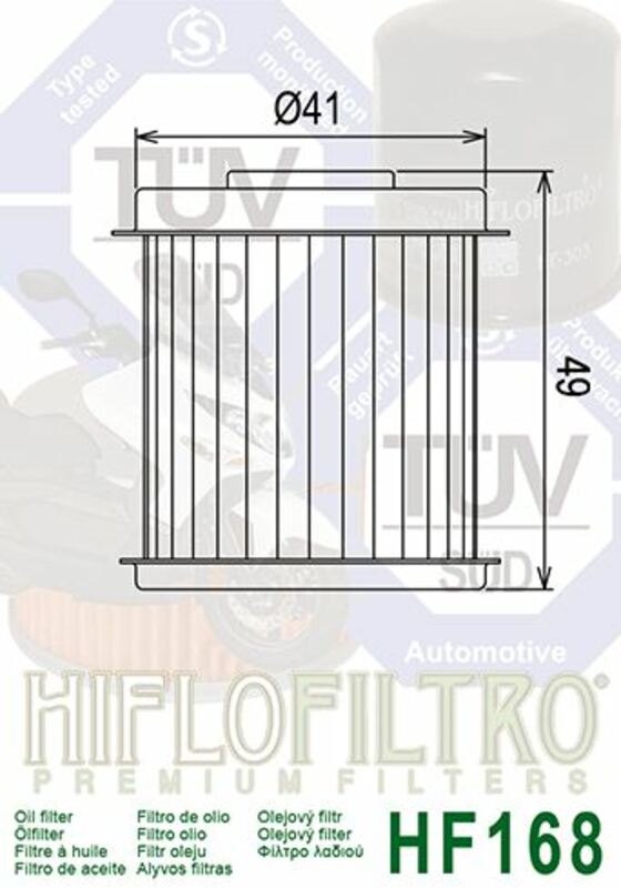 Hiflofiltro Oljefilter - HF168 Figur 4