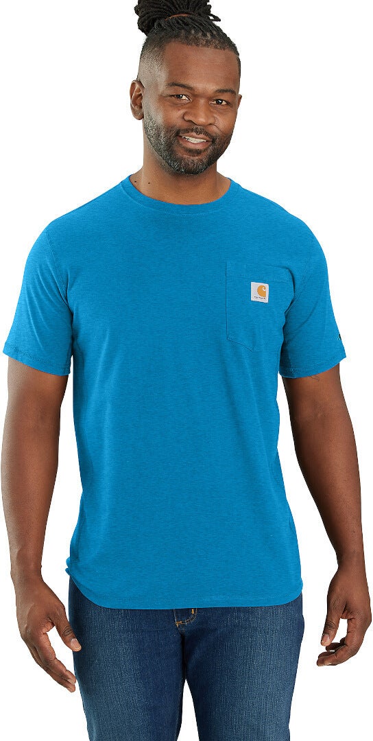 Carhartt Force Relaxed Fit Midweight Short Sleeve Pocket Triko modrá M Obrázek 4