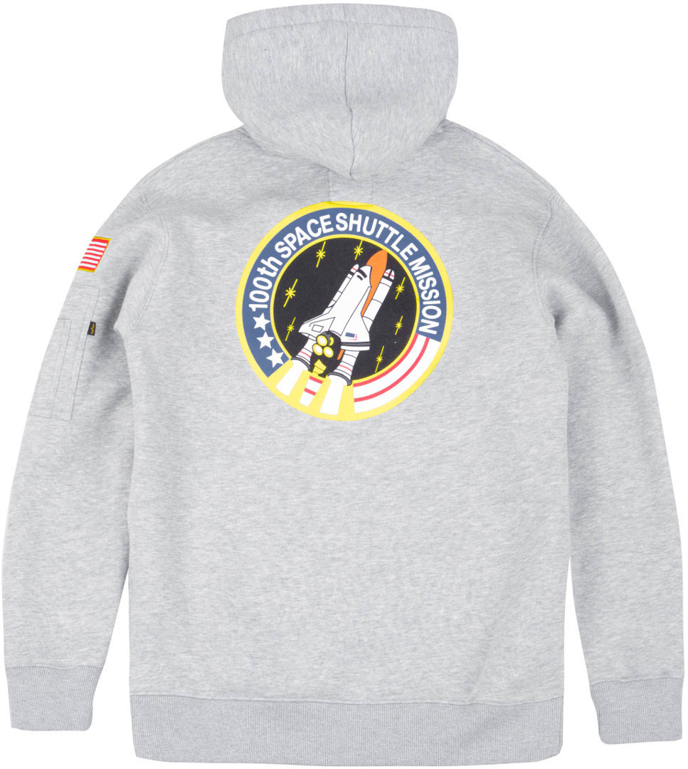Alpha Industries Space Shuttle Chandail à capuchon gris XL Figure 2