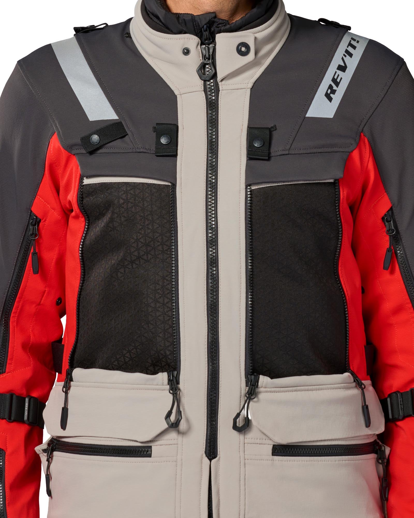 Revit Defender 4 GTX Giacca tessile da motocicletta impermeabile antracite/rosso XL Figura 24