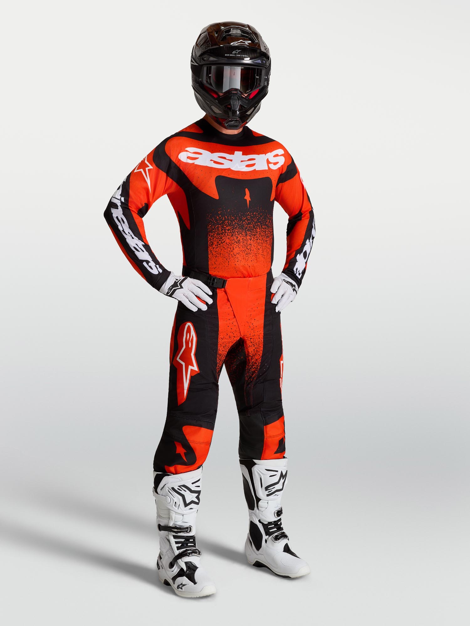 Alpinestars Techstar Swan Motocross nadrág piros/fekete/fehér 38 3. ábra