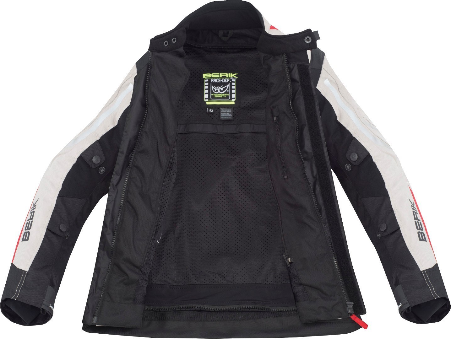 Berik Rallye waterproof Motorcycle Textile Jacket black/beige/red 50 Figure 3