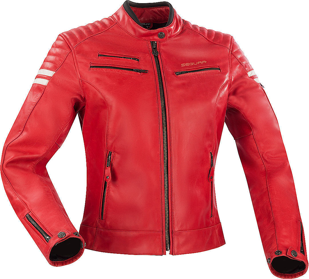 Segura Funky Damen Motorrad Lederjacke rot 48 Abbildung 1