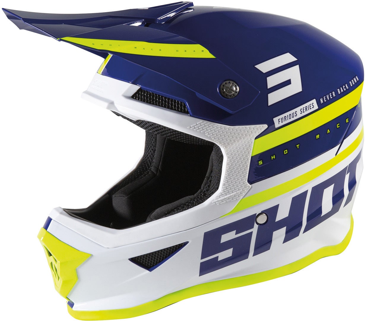 Shot Furious Shining Motocross Helm blau M (57/58) Abbildung 1