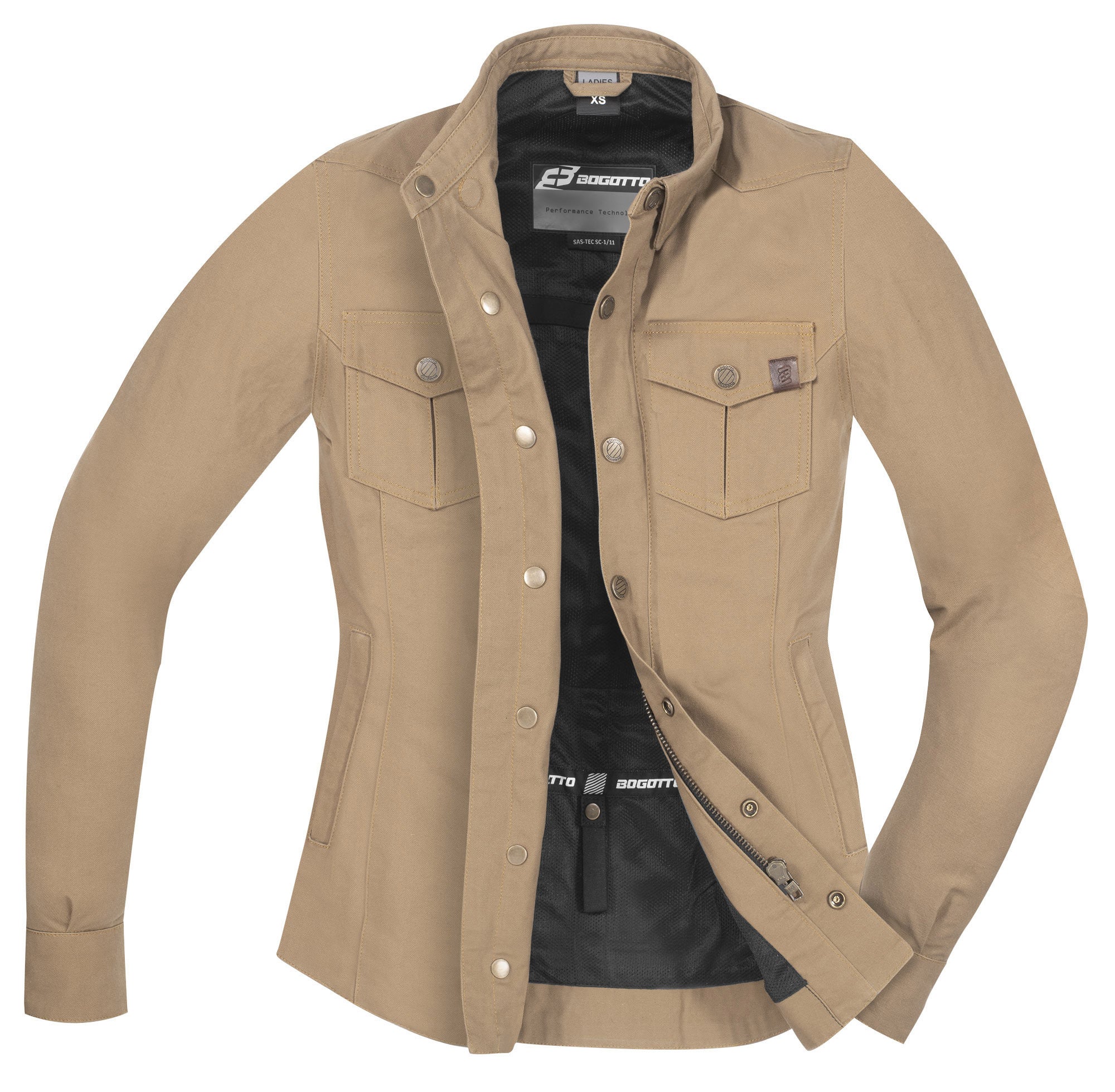 Bogotto Furrow Ladies Motorcycle Shirt brown L Figure 3