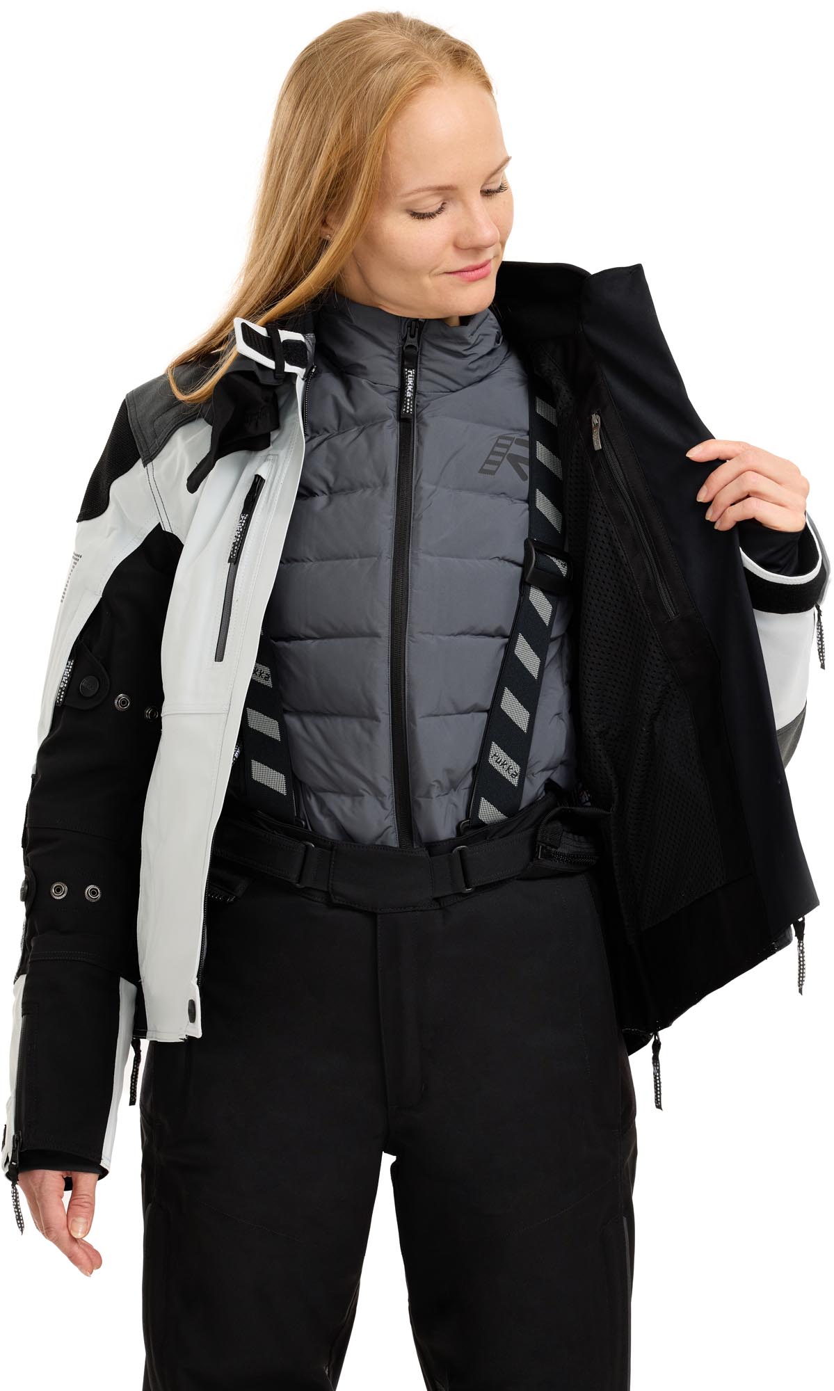 Rukka Flexorina wasserdichte Damen Motorrad Textiljacke weiß/schwarz 48 Abbildung 8
