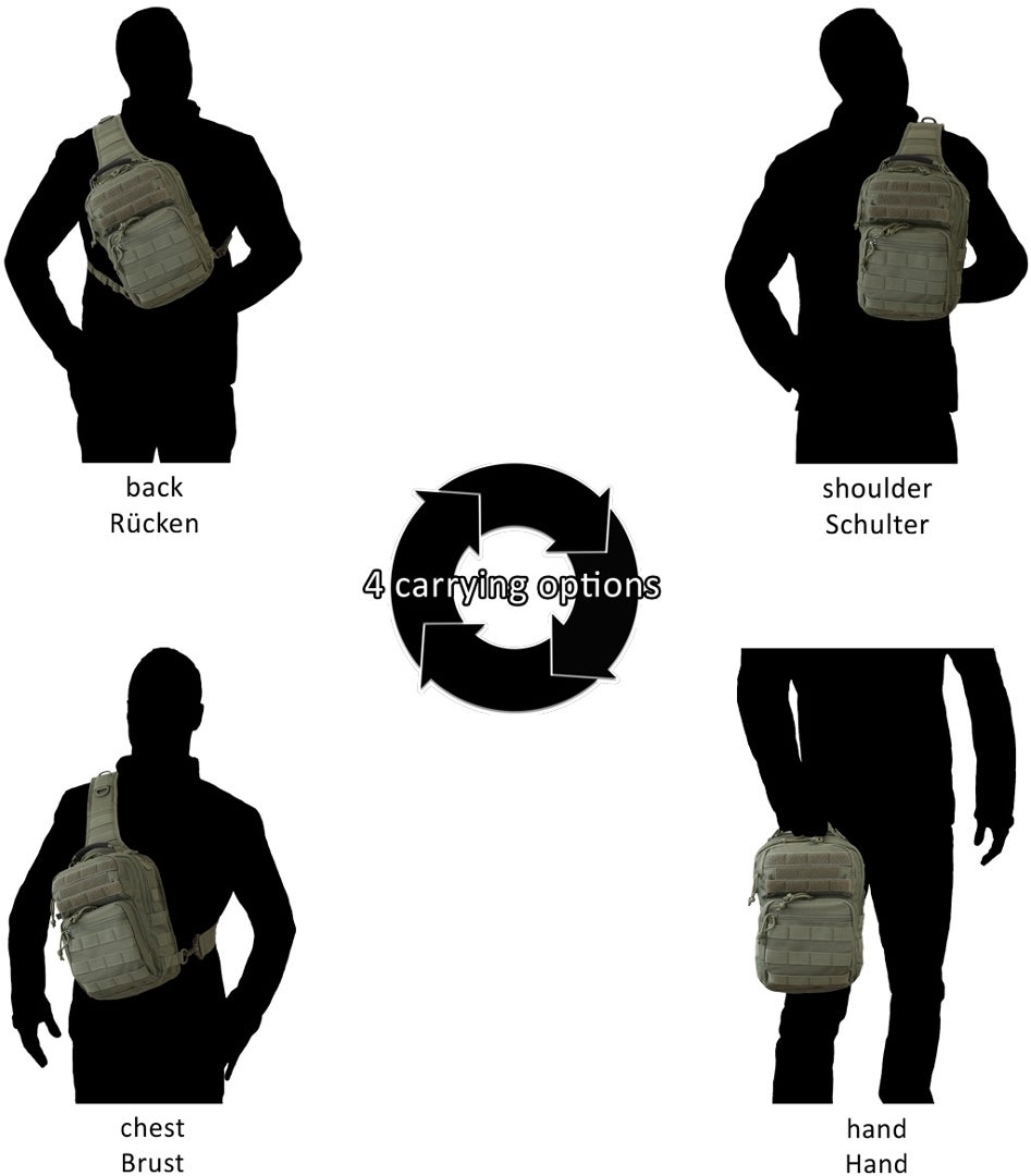 Brandit US Cooper Sling Ryggsäck Oliv One size Figur 2