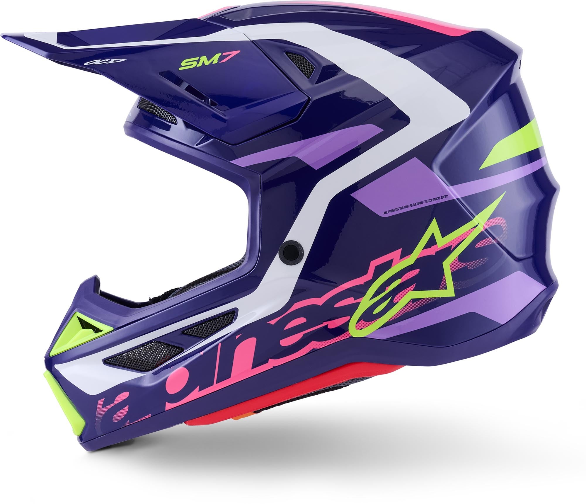 Alpinestars S-M7 Deed Motorcross helm paars M (57/58) Figuur 6