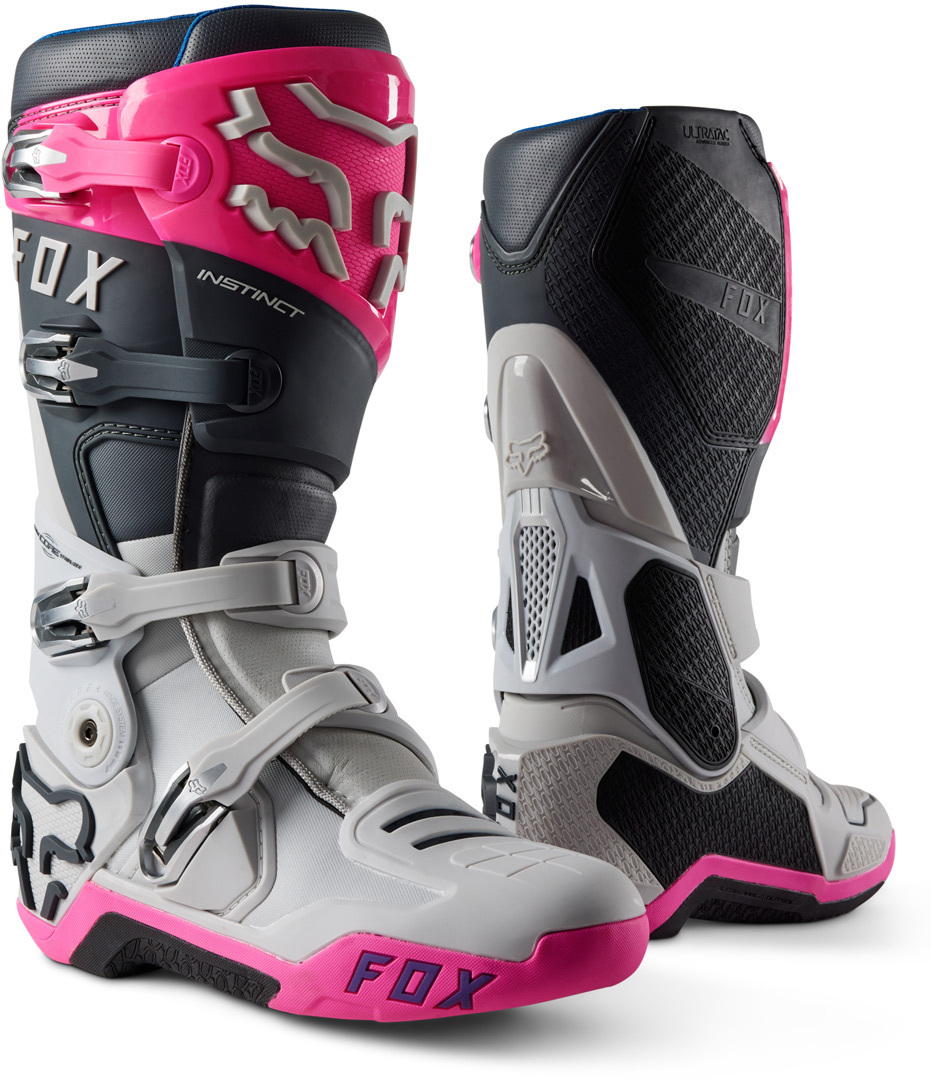 FOX Instinct Bottes de motocross gris/rose 9,5 Figure 1