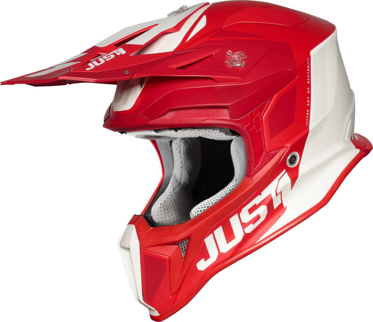Just1 J18 Pulsar Motocross Helmet red/white S (55/56) Figure 1