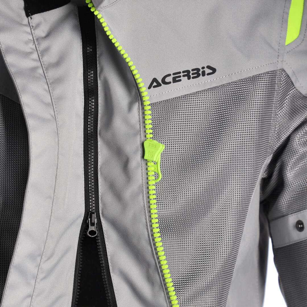 Acerbis Ramsey Vented 2.0 Mesh Motorcycle Textile Jacket grey/yellow XL Figure 2