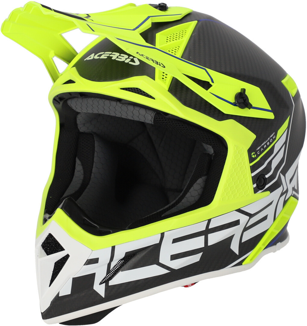 Acerbis Steel Carbon 2023 Motocross hjälm svart/gul S (55/56) Figur 1