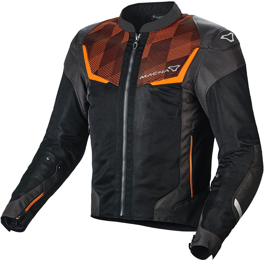 Macna Orcano Motorcykel tekstiljakke sort/orange M Figur 1