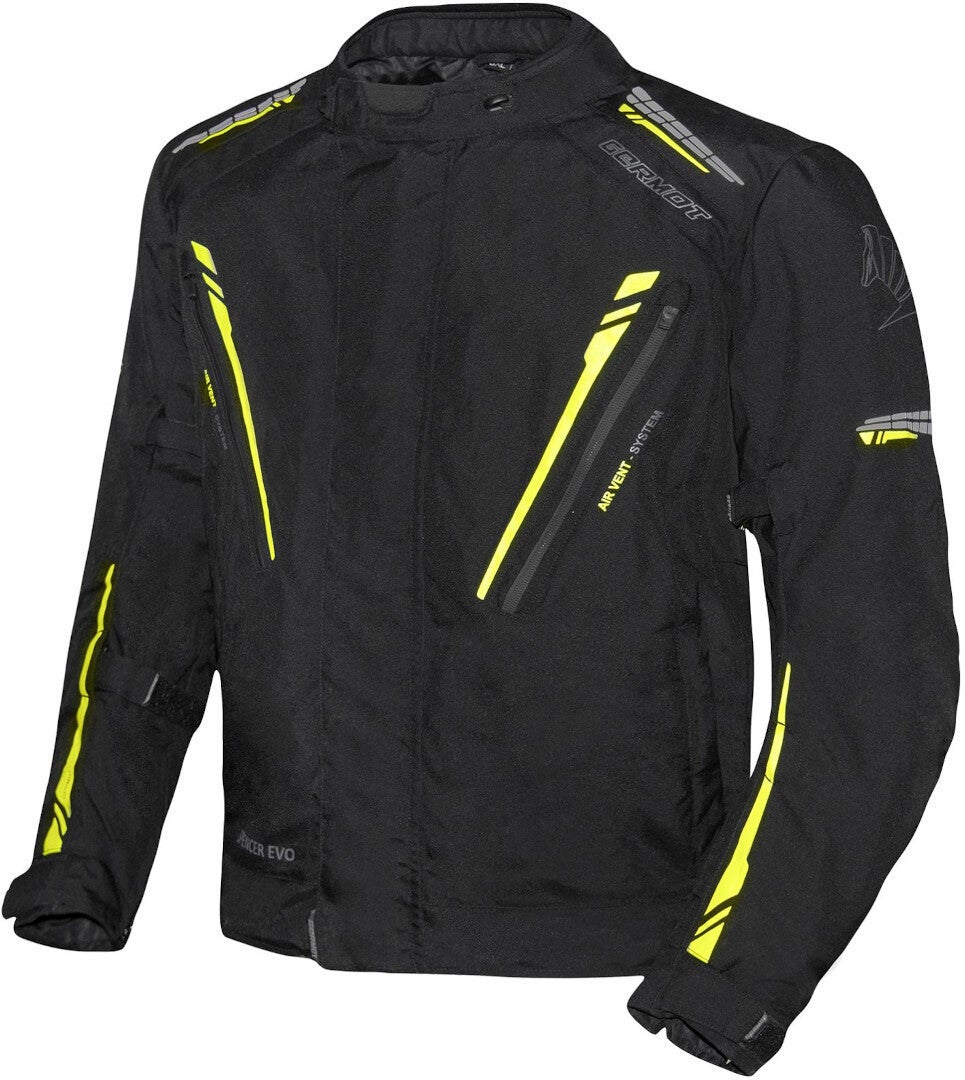 Germot Spencer Evo Big Size waterproof Motorcycle Textile Jacket black/neon 3XL Figure 3