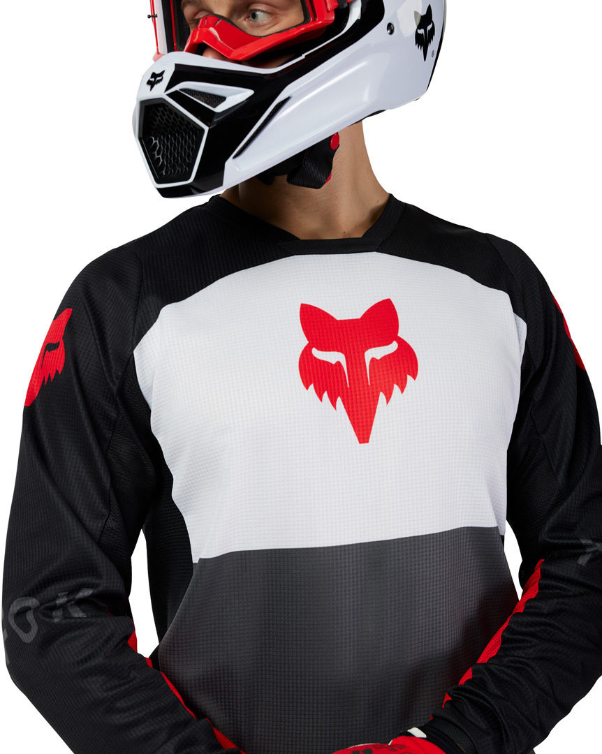 FOX 180 Flow Motocross Jersey white/red XXL Figure 5