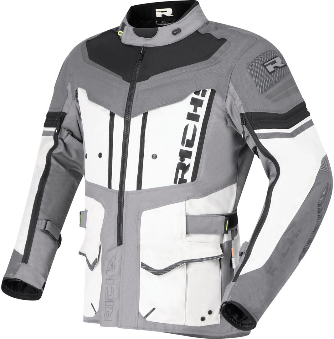 Richa Infinity 2 Adventure waterproof Motorcycle Textile Jacket grey/black XXL Figure 2