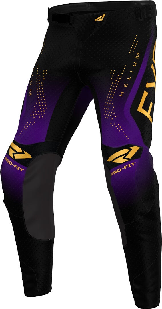 FXR Helium 2024 Pantaloni Motocross nero/viola/oro 32 Figura 1