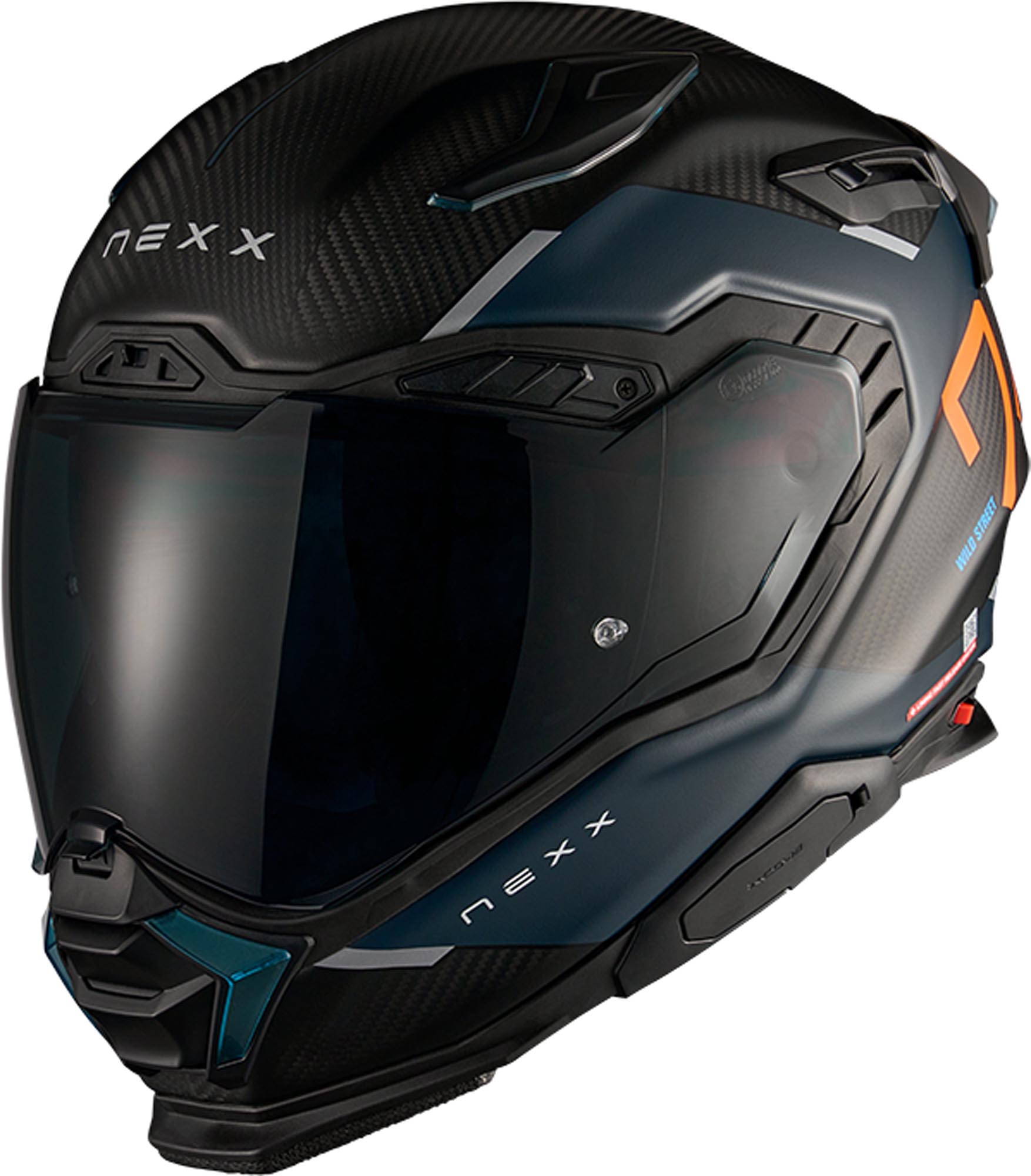 Nexx X.WST3 Manga Carbon Hjälm svart/blå/orange XS (53/54) Figur 1