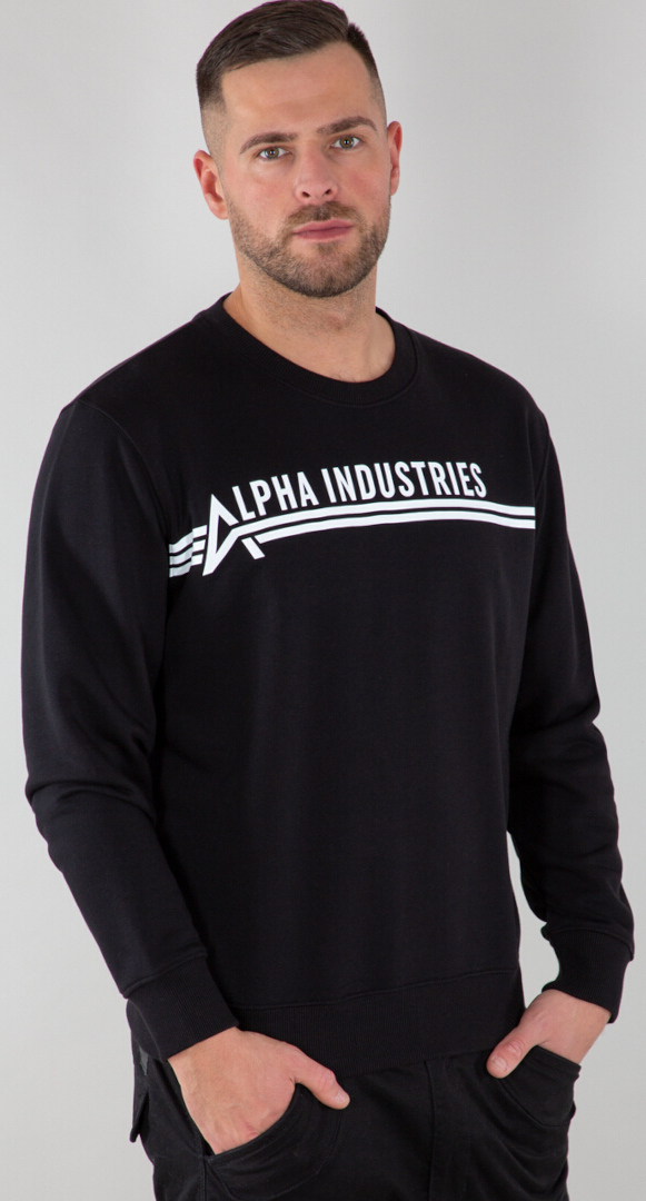 Alpha Industries 스웨터 흑백 L 그림 1
