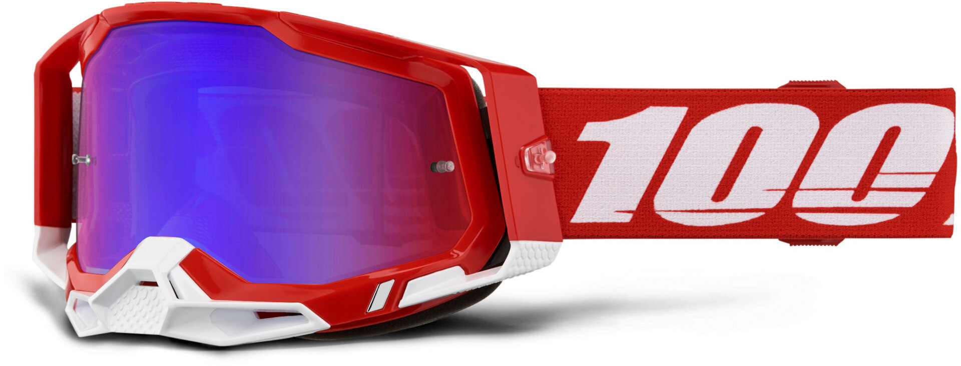 100% Racecraft II Essential Ochelari de motocross Roșu/Alb Figura 1