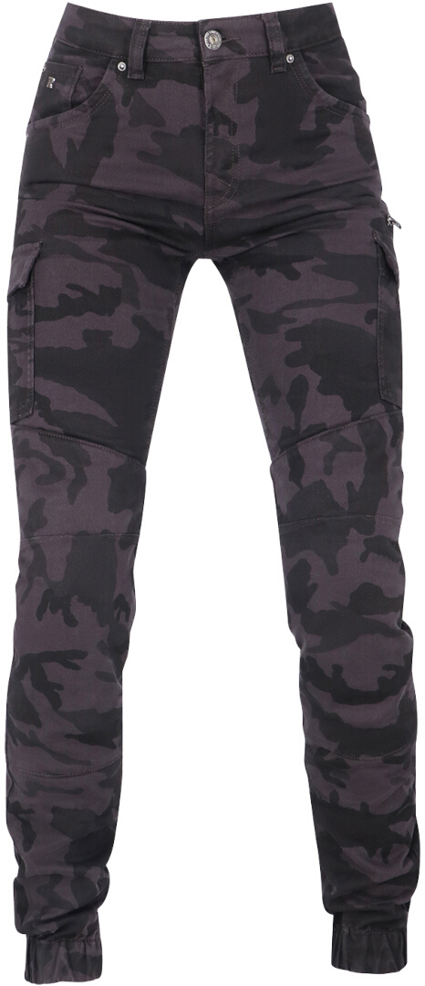 Richa Apache Camo Damen Motorrad Jeans schwarz camouflage 32 Abbildung 2