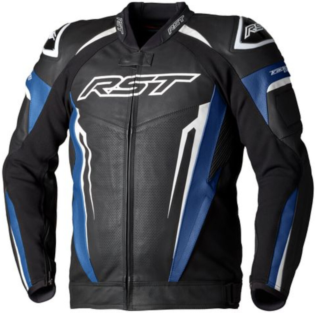 RST Tractech EVO 5 Motocyklová kožená bunda černá/modrá M Obrázek 1