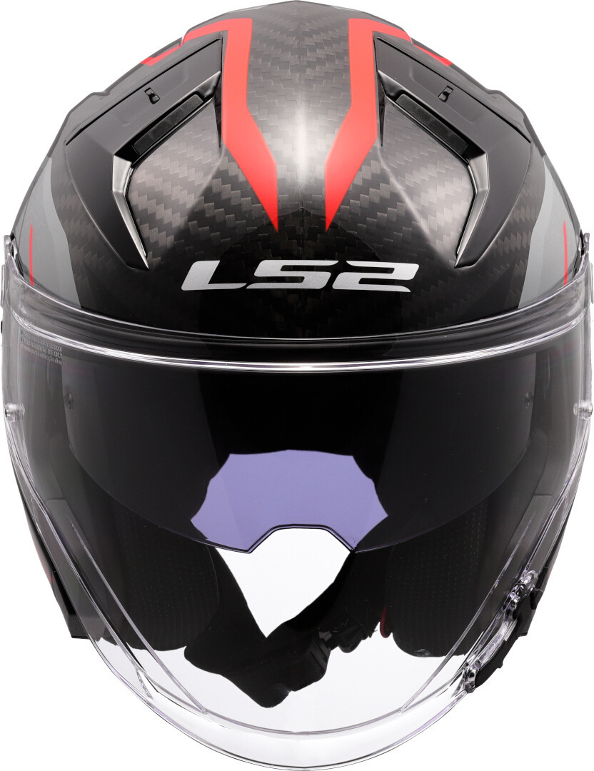LS2 OF603 Infinity II Carbon Urus Cască cu reacție carbon/roșu XL (61/62) Figura 8