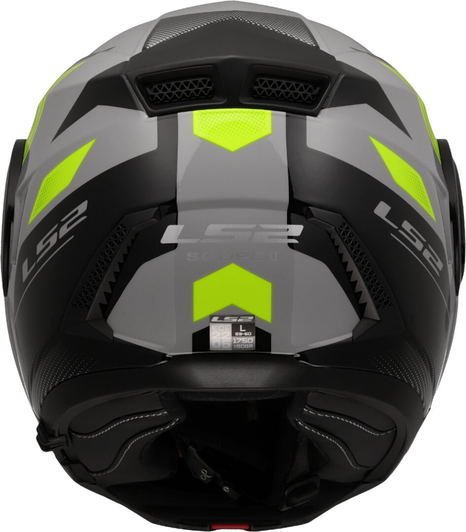 LS2 FF902 Scope II Duria Casco Grigio/Giallo neon XXXL (65/66) Figura 3