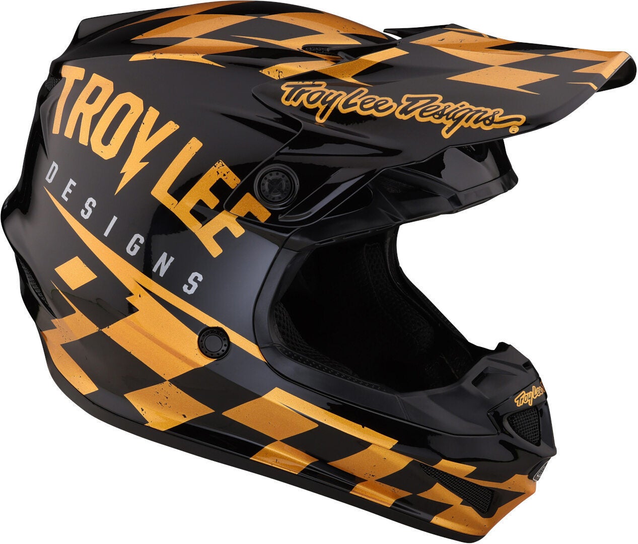Troy Lee Designs SE4 Polyacrylite Race Shop MIPS Casco da motocross nero/oro M (57/58) Figura 2