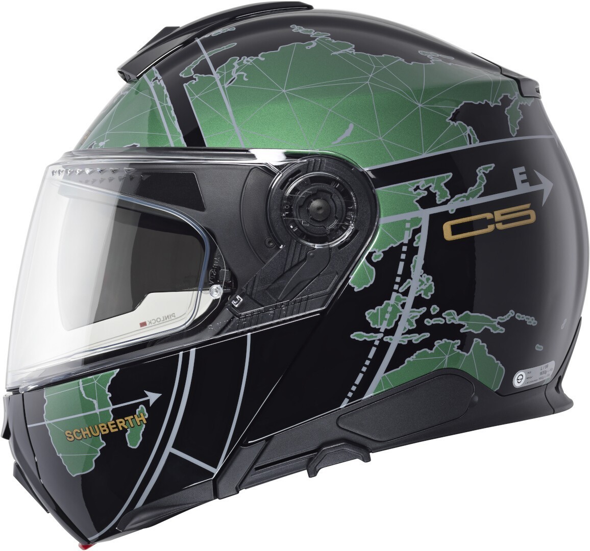 Schuberth C5 Globe Casque modulable noir/vert XL (61) Figure 5