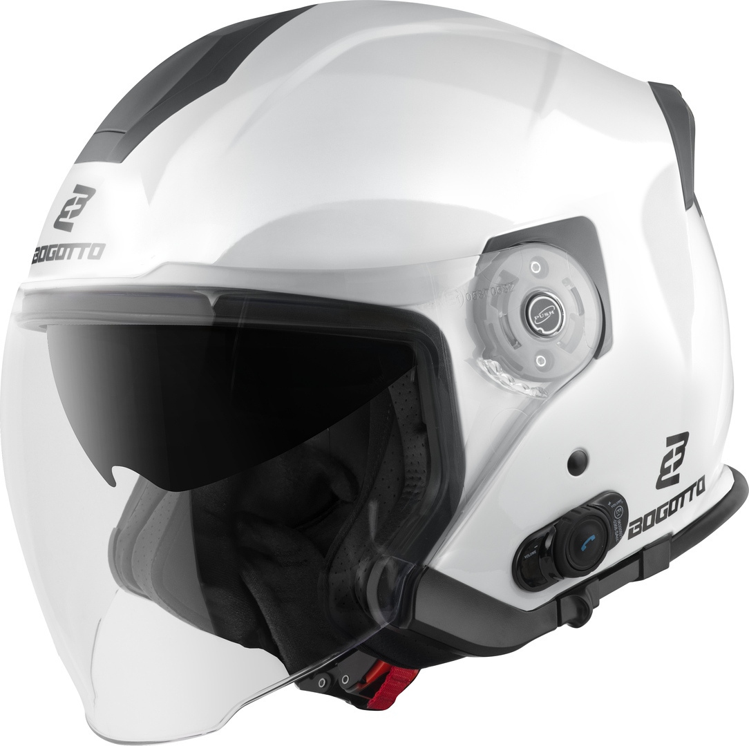 Bogotto H586 BT Solid Bluetooth Casque jet Blanc M Figure 1