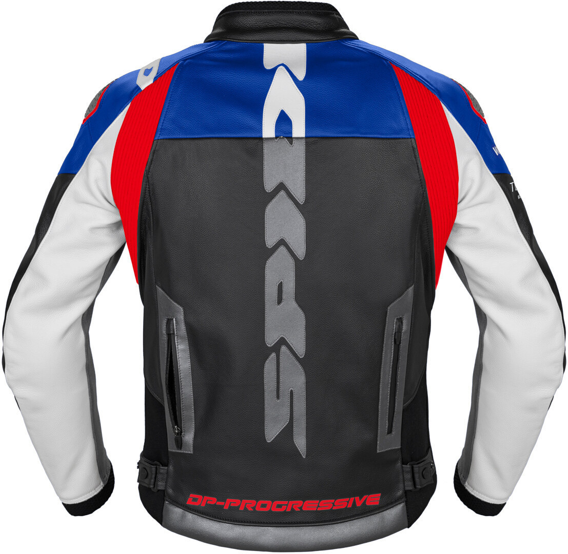 Spidi DP Progressive Blouson en cuir de moto noir/bleu 52 Figure 2