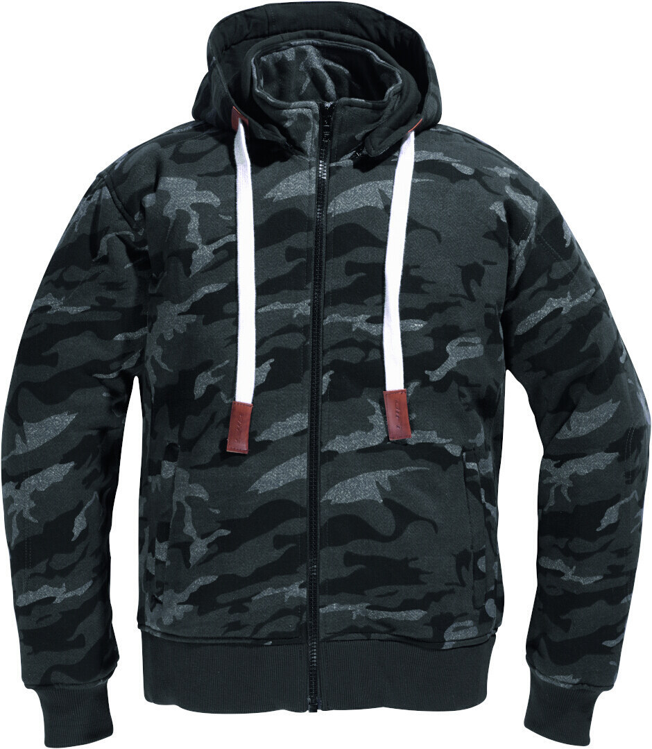 DIFI Downtown Camo Sweat à capuche zippé de moto M Figure 1