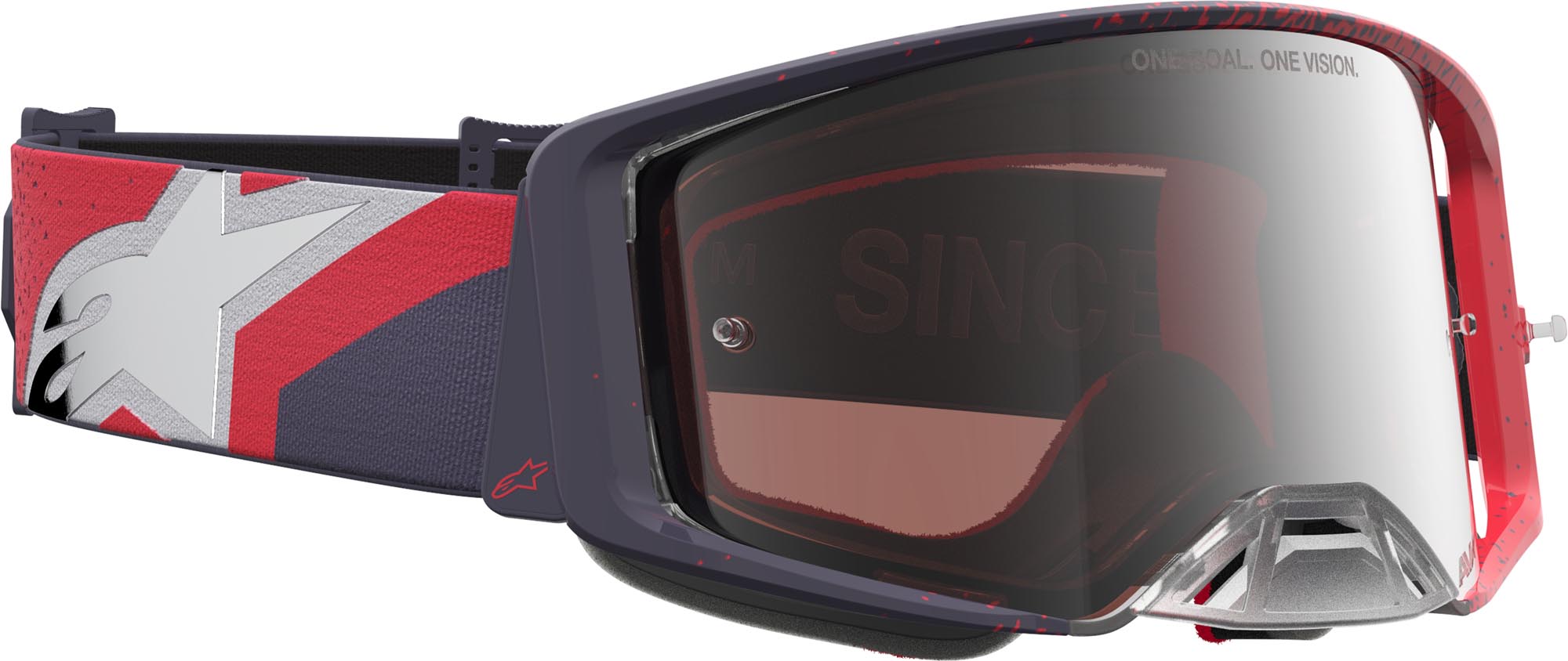 Alpinestars Supertech Hiten Mirror Motocross Brille rot/schwarz/silber Abbildung 3