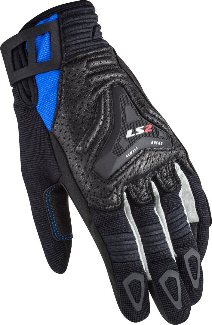 LS2 All Terrain perforerede Motorcykelhandsker sort/blå XL Figur 1